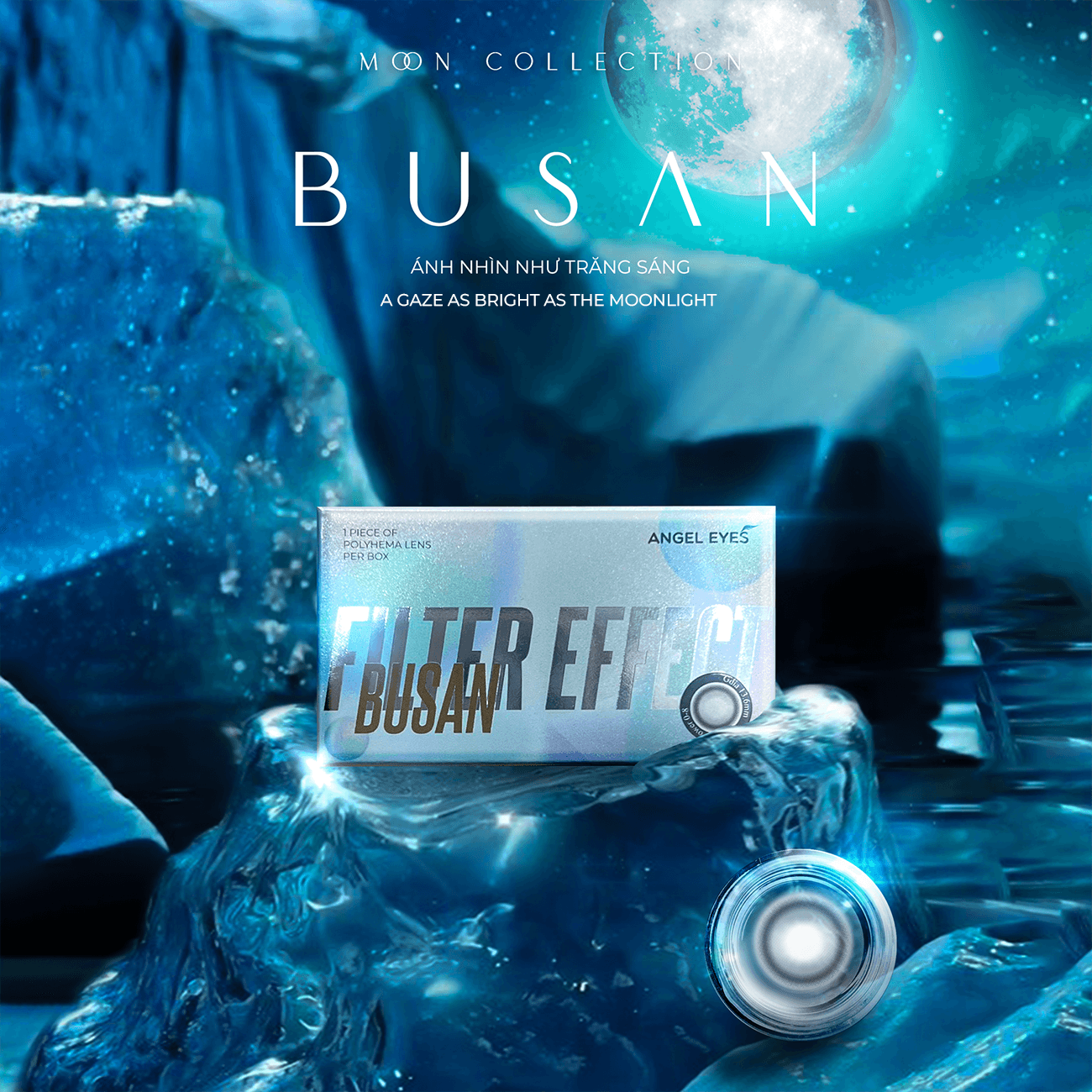 Lens xám có độ cận Angel Eyes BUSAN hiệu ứng loang màu như mắt ướt lens filter đang thịnh hành trên TikTok - 5