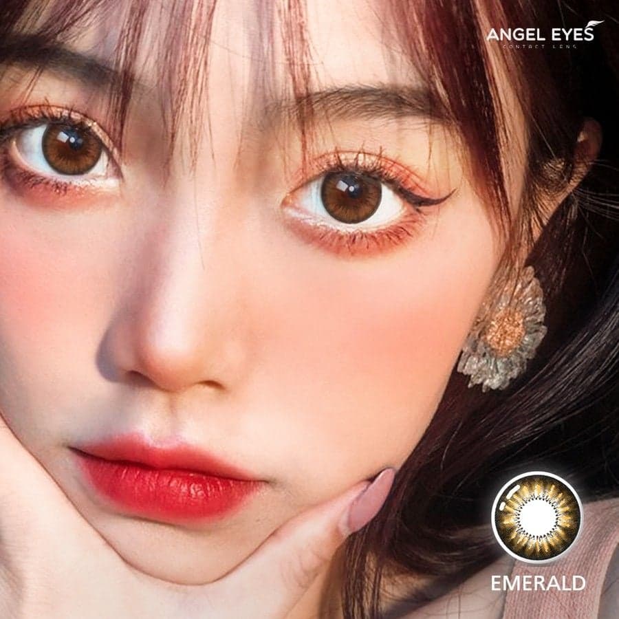 Lens 1 ngày màu có độ cận nâu tự nhiên BROWNIE siêu ẩm nhãn hiệu Angel Eyes Hàn Quốc - Đường kính 14.2mm - Độ cận 0-8 - 2