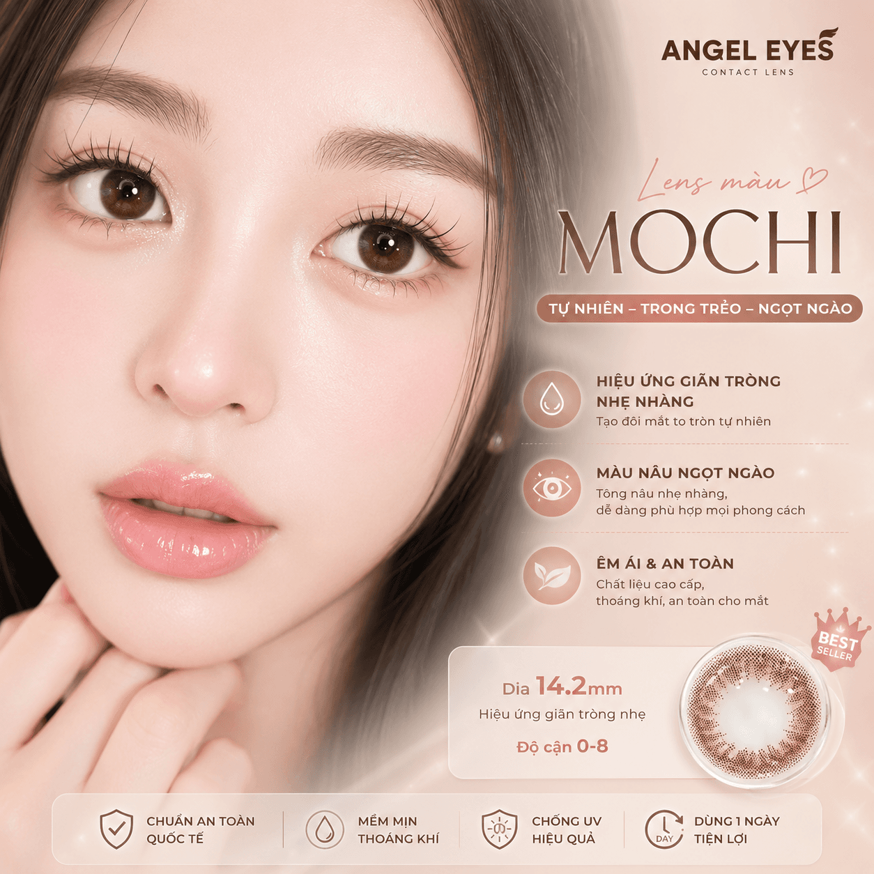Kính áp tròng Mochi Brown