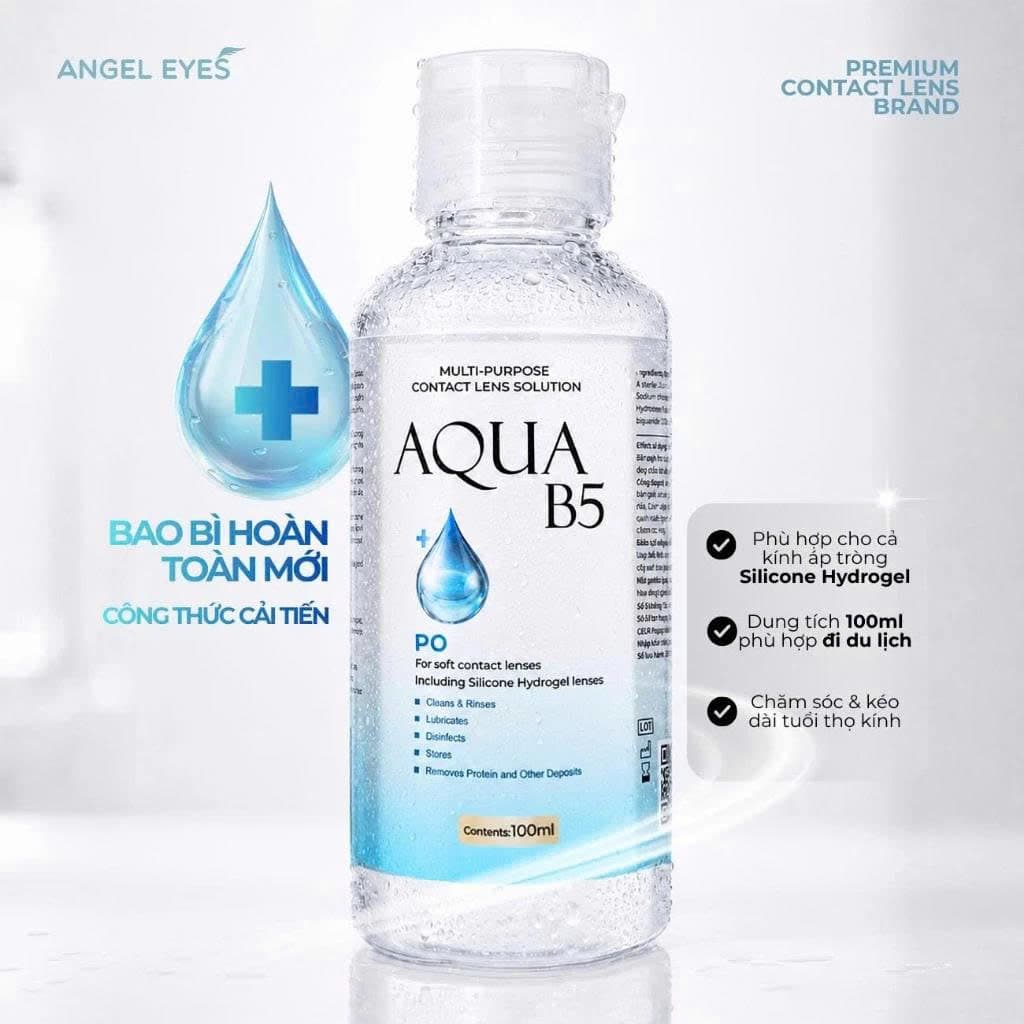 Nước ngâm lens Aqua B5 chai nhỏ 100ml - 1
