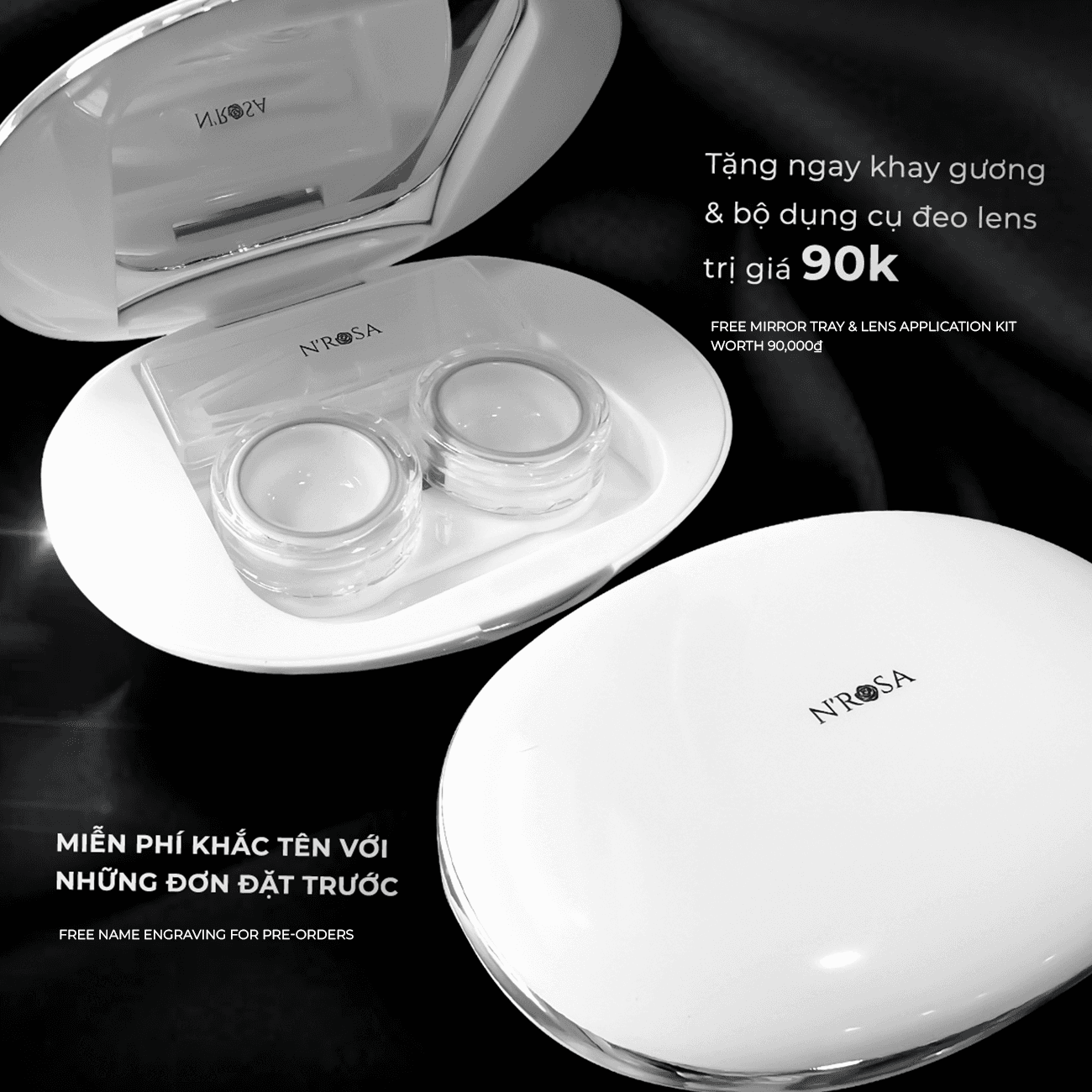 Lens trong suốt cận có độ từ 1-10 cho mắt thở cao cấp N’Rosa Angel Eyes phân phối | Chất liệu Silicone Hydrogel khoá ẩm - 7