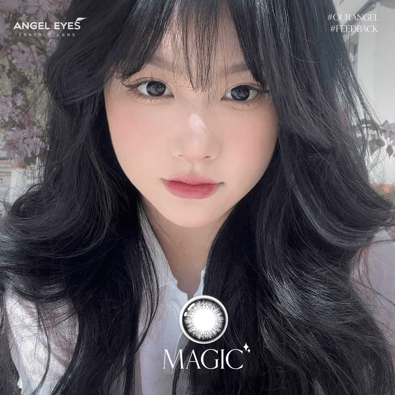 Kính áp tròng màu Magic Black - 10
