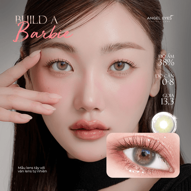 Kính áp tròng xám tây Build A Barbie