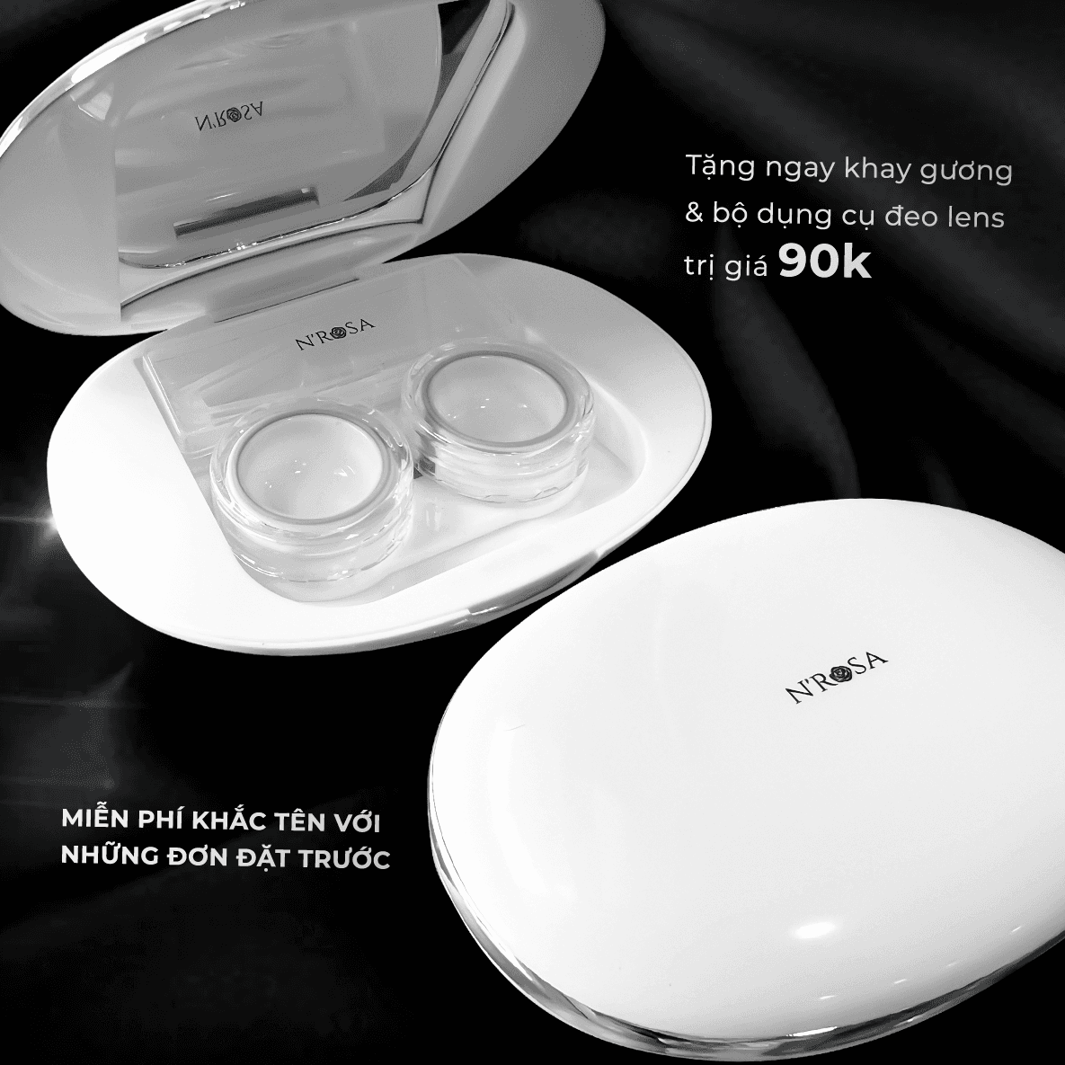Lens xám có độ cận N'Rosa Capricon cho mắt thở cao cấp Angel Eyes phân phối | Độ cận 0-8 | Chất liệu MPC siêu ẩm - 5