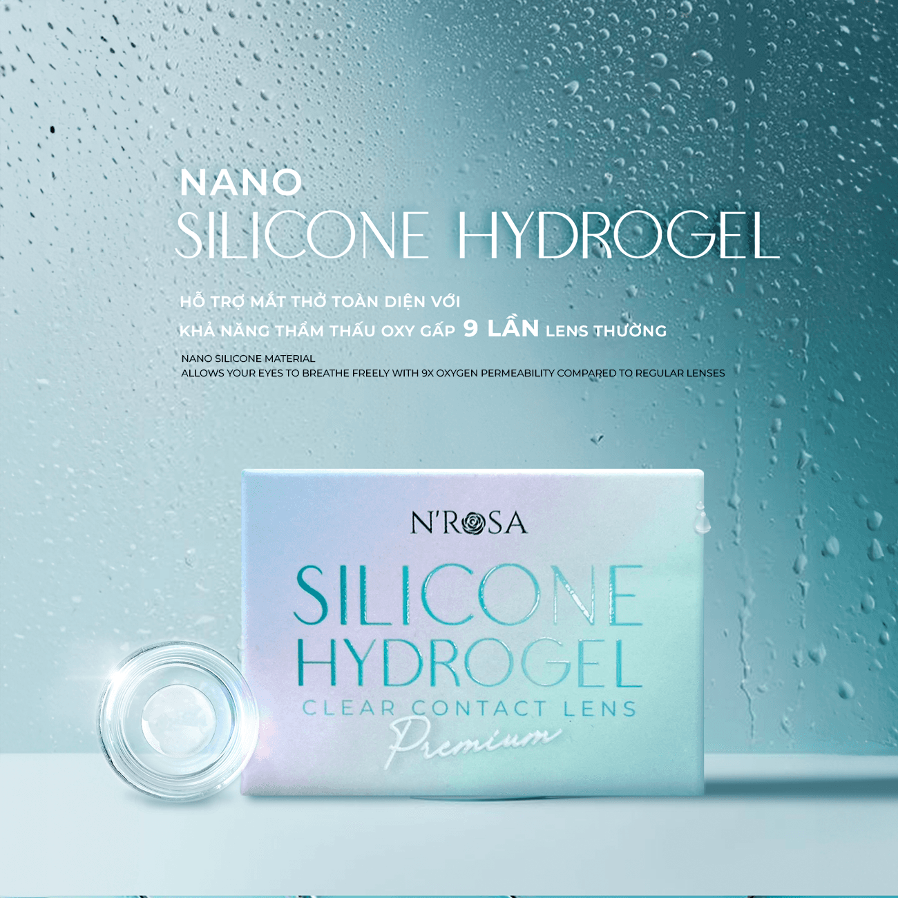Lens trong suốt cận có độ từ 1-10 cho mắt thở cao cấp N’Rosa Angel Eyes phân phối | Chất liệu Silicone Hydrogel khoá ẩm - 11