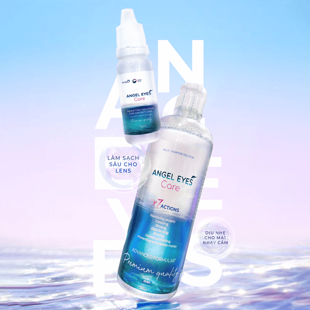 Combo nước ngâm & nhỏ mắt Angel Eyes Care