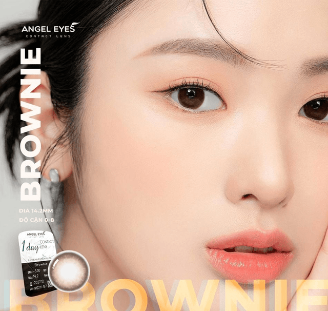 Lens 1 ngày màu Brownie Angel Eyes Hàn Quốc