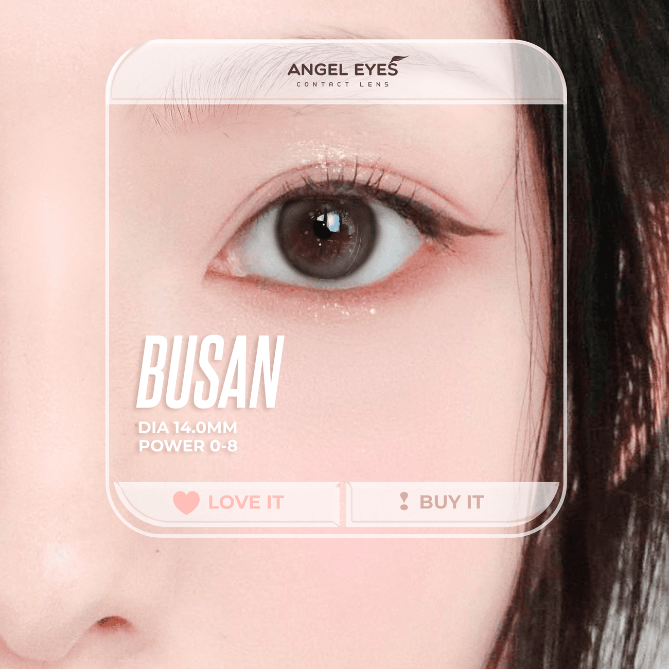 Lens xám có độ cận Angel Eyes BUSAN hiệu ứng loang màu như mắt ướt lens filter đang thịnh hành trên TikTok - 9
